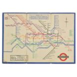 Underground map. Beck (H. C.), Underground Railways of London, [1933], colour photolithographic map,