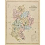 Bedfordshire. A collection of 17 county maps, 17th-19th century, engraved and lithographic county