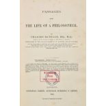 Babbage (Charles). Passages from the Life of a Philosopher, 1st edition, Longman, Green, Longman,