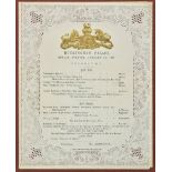 Buckingham Palace. Six programmes, 1858-1885, each on paper with royal coat-of-arms at head and