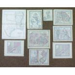 North America. A mixed collection of approximately 110 maps, mostly 19th century, country,