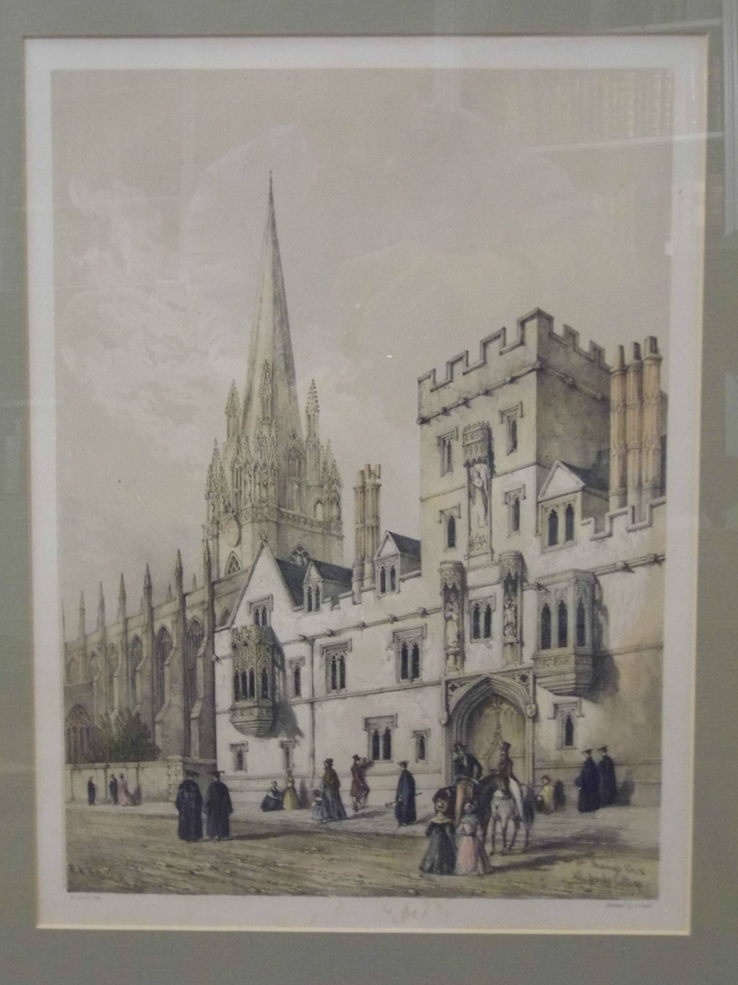 *Delamotte (William Alfred, 1775-1863). Six colour lithograph views of Oxford, circa 1843, 6 hand- - Image 3 of 6