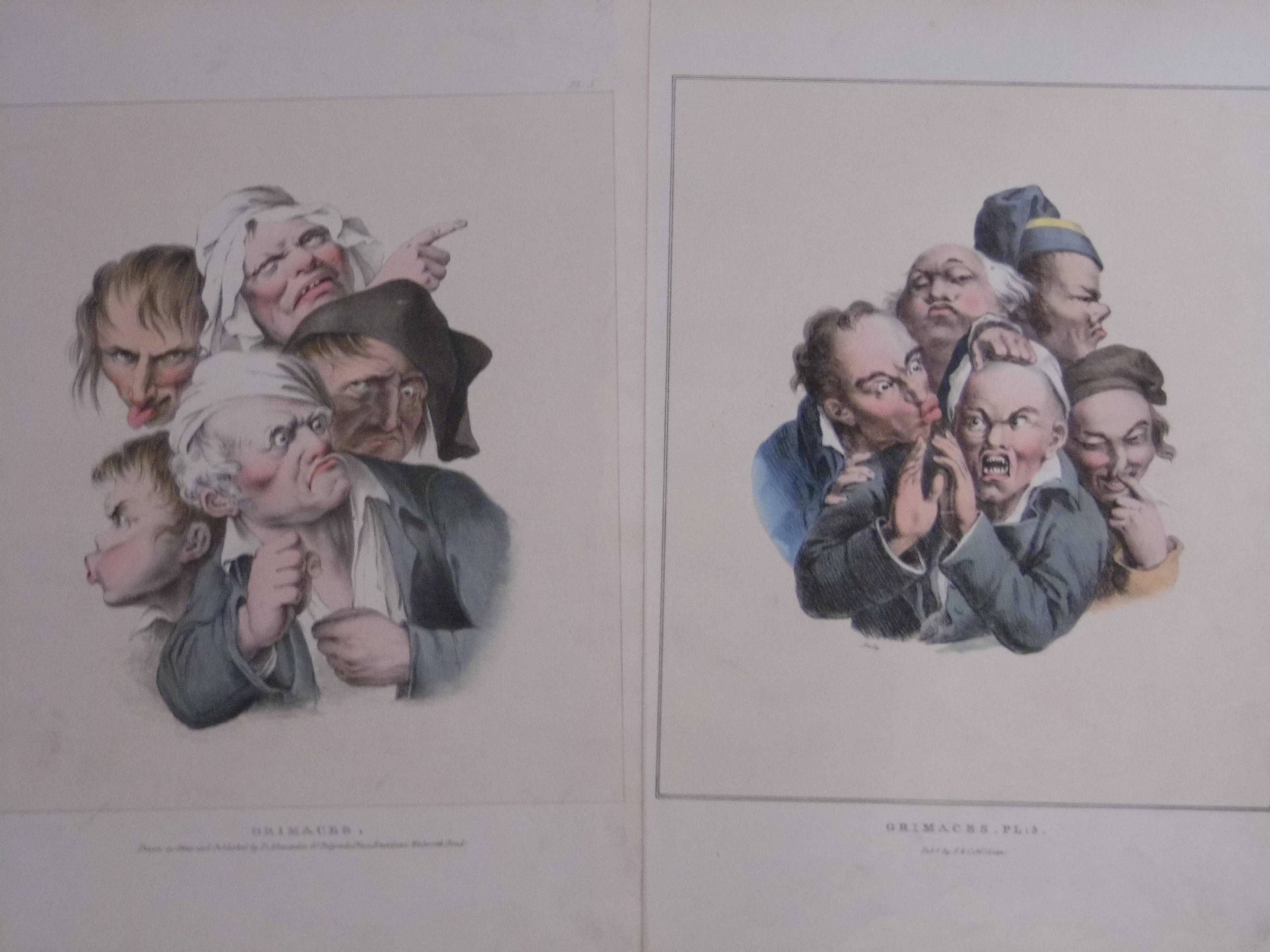 *Boilly (Louis-Leopold, 1761-1845). Grimaces Pl: 1 - 5, published E. & C. Mclean, circa 1823, - Image 4 of 4