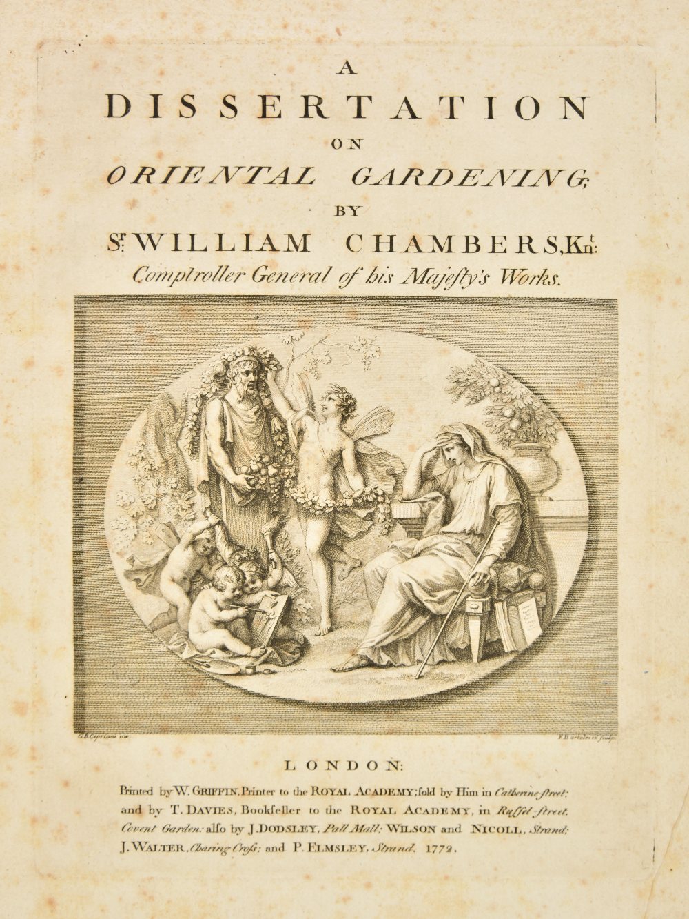 Chambers (William). A Dissertation on Oriental Gardening, to which is Annexed, an Explanatory