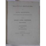Edgeworth (Maria & Richard Lovell). Practical Education, 2 volumes in one, 1st edition, 1798,