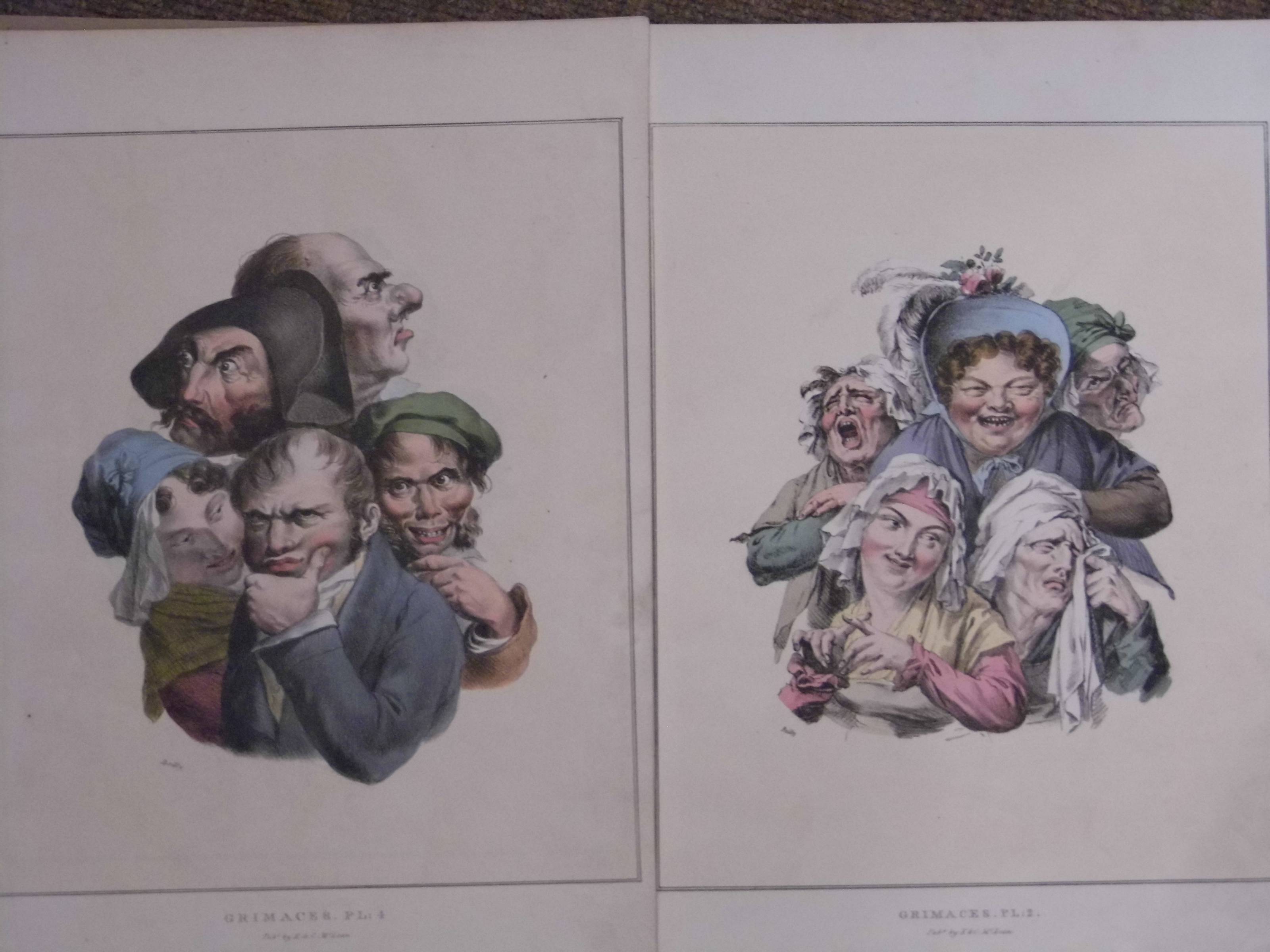 *Boilly (Louis-Leopold, 1761-1845). Grimaces Pl: 1 - 5, published E. & C. Mclean, circa 1823, - Image 3 of 4