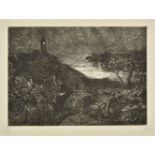 *Palmer (Samuel, 1805-1881). The Lonely Tower, 1879, etching on Whatman pale cream wove paper,