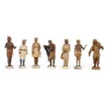 *Pal (Judunath, 1821-1920). A collection of 7 clay trade figures attributed to this modeller,