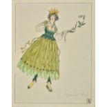 *Segalla (Irene, 1894-1982). A Green-clad Woman, Act II & Helga, Act I & II (Costumes for Peer