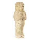 *Ancient Egypt. 22nd Dynasty, large flat backed pale green faience Shabti probably Akhet-en (a