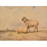 *Cooper (Thomas Sidney, 1803-1902). Landscape with sheep, 1833, watercolour on laid paper, laid down