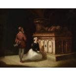 *Leslie (Charles Robert, 1794-1859). At the Tomb, 1857, oil on canvas, signed Chas R. Leslie, and