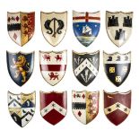 *Heraldry. A collection of 25 wooden shields painted with the armorial bearings of British Charity