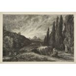 *Palmer (Samuel, 1805-1881). The Early Ploughman, etching on laid paper, with partial shield and