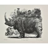 *Brett (Simon, 1943-). The Ugly Beast, wood engraving on Zerkall mould-made paper, printed at the