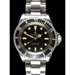 *Rolex Oyster Submariner. A gentleman's stainless steel Rolex Oyster Submariner bracelet watch,