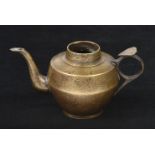 *Teapot. A fine 19th century Chinese bronze ceremonial teapot, beautifully decorated in gold with