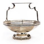 *Basket. A silver bon-bon basket by Asprey & Co Ltd, London 1928, of octagonal form with pierced