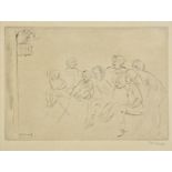 *Dowd (James Henry, 1883-1956). Punch and Judy Show, etching, printed with plate tone on cream