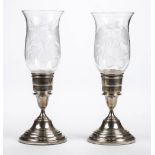 *Storm Lamps. A pair of modern silver storm lamps by British Silverware Ltd, Birmingham 1971, each