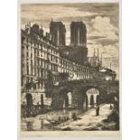*Meryon (Charles, 1821-1868). Le Petit Pont, 1858, etching on wove paper, a 19th century impression,