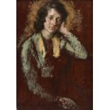 *@Todd (Arthur Ralph Middleton, 1891-1966). Portrait of a lady, oil on wood panel, half-length