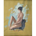 *Ward (Eric, b. 1945). Studies of female nudes, together four oil paintings on board, one standing