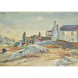 *Howard-Jones (Ray, 1903-1996). House and Derelict Barn, 1960, watercolour and gouache on paper,