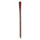 *South Sea Islands. A 19th century Tongan hardwood club, plain tapered form with triangular point,