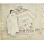 *@Austin (Robert Sargent, 1895-1973). Girl and Kite in the Artist's Sudio, Burnham Overy Staithe,