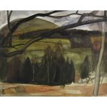 *Restall (Andrew, 1931). Slipperfield, Peebleshire, Looking West, 1984, watercolour on paper, signed