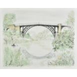 *Gentleman (David, 1930-). Iron Bridge, 1971-72, colour lithograph, printed by Curwen Studio, from