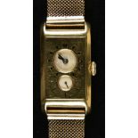 *Longines. A 1920s gents Longines gold wristwatch,