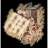 *Shawls. A large Norwich shawl, circa 1830s/40s, square cream shawl with all-over woven pattern of