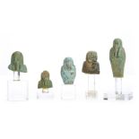 *Ancient Egypt. A collection of upper sections of Shabti figures, including all unidentified,