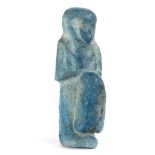 *Ancient Egypt. 19/20th Dynasty, blue faience mummiform Shabti for a person possibly named Amen,