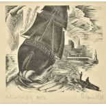 *Hughes-Stanton (Blair, 1902-1981). The Ship, 1931, wood engraving on pale cream wove, an artist's