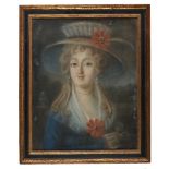 *Continental School. A pair of portraits, possibly French, mid 18th century, pastel on card, head