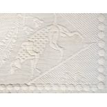 *Quilts. A large Marcella bedcover, circa 1880s, thick heavy cotton, machine-stitched with all-