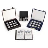 *The Crown Collections Limited. Euro Coin Collection, comprising 78 silver proof coins, in three