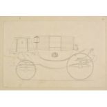 *Carriage Designs. A collection of 8 pencil drawings of carriage designs by Sarah Hobson, 1830s,