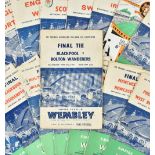 Football programmes. A collection of approximately 50 F.A. Cup Final and international match