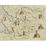 *Cheshire. Drayton (Michael), Untitled map of Cheshire, circa 1612, hand coloured engraved