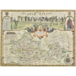 *Berkshire. Speed (John), Barkshire described, [1616], hand coloured engraved map, panorama of