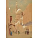 *Rowney (Frederick William, 1820-1902). Street Scene, probably Cairo, watercolour on paper, signed