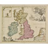 British Isles. Jaillot (Alexis Hubert), Les Isles Britannique qui contiennent les Royaumes d'