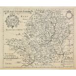 Hertfordshire. A collection of eleven maps, mostly 18th & 19th century, engraved maps, including