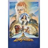 *Labyrinth, directed by Jim Henson, 1986, original concept film poster artwork by an unidentified