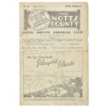 Football programmes. A collection of approximately 250 football programmes, Notts County,