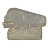 * Railway Interest. A Warship Class 2200 Locomotive plaque, cast from metal used when the engine ...